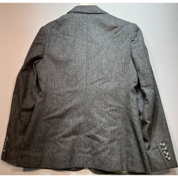 Evan-Picone Women's Preppy Office 2 Button Wool Blend Blazer Jacket Gray - Picture 2 of 12